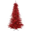 3ft. Unlit Red Tinsel Fir Artificial Christmas Tree -Michaels Shop D522582S 1