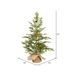 24" Unlit Cedar Pine Artificial Christmas Tree In Burlap Base 9 24" Unlit Cedar Pine Artificial Christmas Tree In Burlap Base -Michaels Shop D522600S 3
