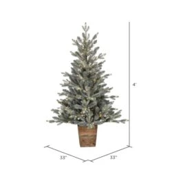 4ft. Pre-Lit Gooding Potted Pine Artificial Tree, Warm White LED Mini Lights -Michaels Shop D522616S 4