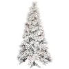 7.5ft. Pre-Lit Flocked Atka Artificial Christmas Tree, Warm White Wide Angle Low Voltage LED Lights -Michaels Shop D522627S 1