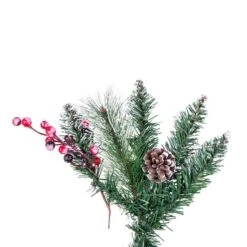 4.5ft. Unlit Snow Tipped Pine & Berry Artificial Christmas Tree -Michaels Shop D522630S 3