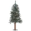 3ft. Pre-Lit Natural Bark Alpine Artificial Christmas Tree, Warm White Dura-Lit® LED Lights