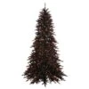 3ft. Pre-Lit Black Fir Artificial Christmas Tree, Orange Incandescent Lights