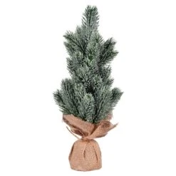 15" Unlit Frosted Spruce Sapling Artificial Christmas Tree Set -Michaels Shop D522725S 1