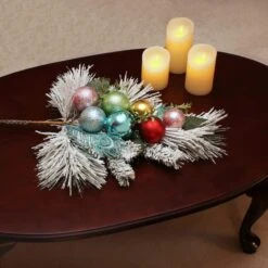 Snowy Pine & Ornament Spray -Michaels Shop D531302S 2