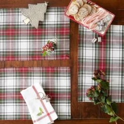DII® Christmas Plaid Placemats, 6ct. -Michaels Shop D540025S 10