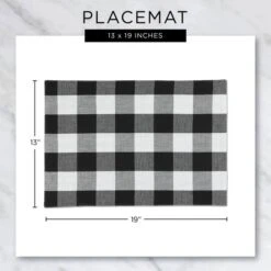 DII® Christmas Plaid Placemats, 6ct. -Michaels Shop D540025S 6