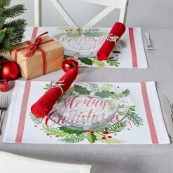 DII® Merry Christmas Print Placemats, 6ct. 23 DII® Merry Christmas Print Placemats, 6ct. -Michaels Shop D540030S 10