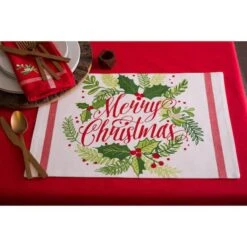 DII® Merry Christmas Print Placemats, 6ct. 15 DII® Merry Christmas Print Placemats, 6ct. -Michaels Shop D540030S 2