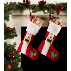 DII® Santa's Holiday Stocking Set -Michaels Shop D540057S 4