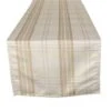 DII® 72" Metallic Cream Plaid Table Runner -Michaels Shop D540093S 1