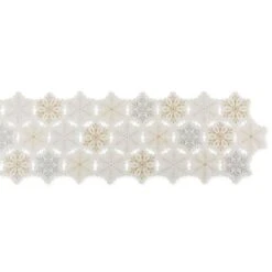 DII® 108" Snowflakes Embroidered Table Runner -Michaels Shop D540113S 2