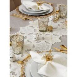 DII® 108" Snowflakes Embroidered Table Runner -Michaels Shop D540113S 8