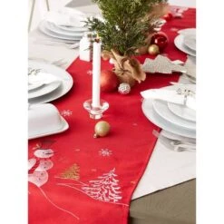 DII® 108" Snowman Embroidered Table Runner -Michaels Shop D540114S 10