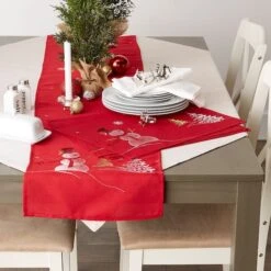 DII® 70" Red Embroidered Snowman Table Runner -Michaels Shop D540121S 9
