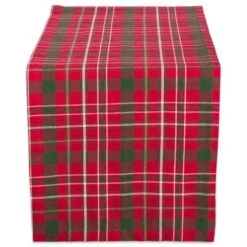 DII® 72" Tartan Holly Plaid Table Runner -Michaels Shop D540139S 1 1