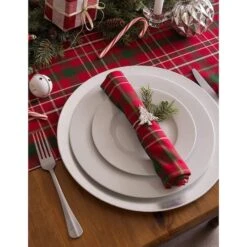 DII® 72" Tartan Holly Plaid Table Runner -Michaels Shop D540139S 5