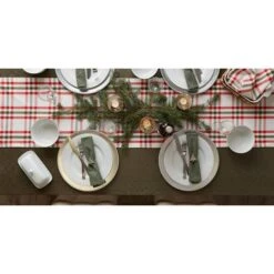 DII® 108" Jolly Tree Collection Nutcracker Plaid Table Runner -Michaels Shop D540143S 10