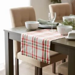 DII® 108" Jolly Tree Collection Nutcracker Plaid Table Runner -Michaels Shop D540143S 9