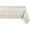 DII® 120" Gold Lurex Plaid Tablecloth -Michaels Shop D540150S 1