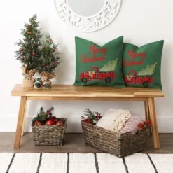 DII® Merry Christmas Truck Embroidered Pillow Cover Set -Michaels Shop D540193S 7