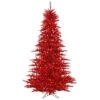 3ft. Pre-Lit Tinsel Red Fir Artificial Christmas Tree, Red Dura-Lit® LED Lights -Michaels Shop D556894S 1