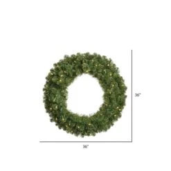 36" Pre-Lit Grand Teton Pine Wreath, Warm White LED Lights -Michaels Shop D575170S 3