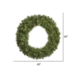60" Pre-Lit Grand Teton Pine Wreath, Warm White LED Lights -Michaels Shop D575176S 3