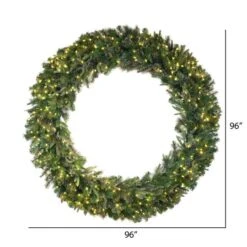 96" Warm White Dura-Lit® LED Cashmere Pine Wreath -Michaels Shop D575227S 5