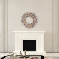 36" Warm White Dura-Lit® LED Platinum Fir Wreath -Michaels Shop D575231S 2