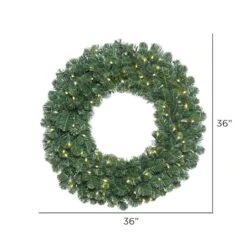 36" Warm White LED Oregon Fir Double Door Wreath Halves -Michaels Shop D575270S 2