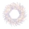 24" Pre-Lit Sparkle White Spruce Artificial Christmas Wreath, Warm White LED Lights -Michaels Shop D575290S 1