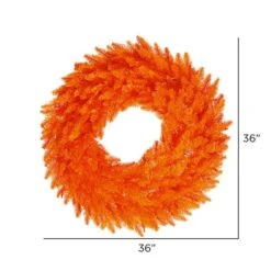 36" Unlit Orange Fir Artificial Christmas Wreath -Michaels Shop D575311S 2