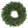 24" Pre-Lit Oregon Fir Artificial Christmas Wreath, Warm White LED Wide Angle Lights -Michaels Shop D575327S 1