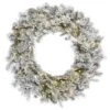 30" Pre-Lit Flocked Kiana Artificial Christmas Wreath, Warm White Wide Angle LED Lights -Michaels Shop D575337S 1