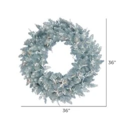 36" Pre-Lit Silver Fir Artificial Christmas Wreath, Warm White Dura-Lit LED Lights -Michaels Shop D575344S 4