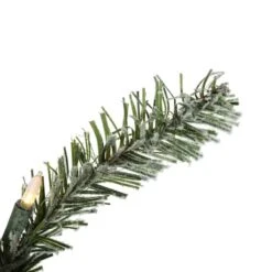 60" Pre-Lit Flocked Kiana Artificial Christmas Wreath, Warm White Dura-Lit® LED Mini Lights -Michaels Shop D575351S 6