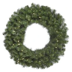 42" Warm White LED Lights Douglas Fir Artificial Christmas Wreath