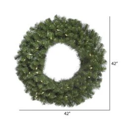 42" Warm White LED Lights Douglas Fir Artificial Christmas Wreath -Michaels Shop D575356S 2