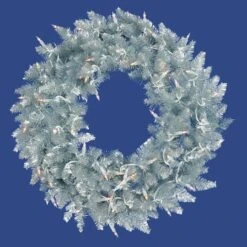 30" Warm White LED Lights Silver Fir Artificial Christmas Wreath -Michaels Shop D575367S 2