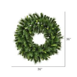 36" Bangor Mixed Pine Artificial Christmas Wreath -Michaels Shop D575385S 3