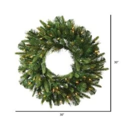 30" Battery Operated LED Lights Cashmere Pine Artificial Christmas Wreath -Michaels Shop D575395S 3