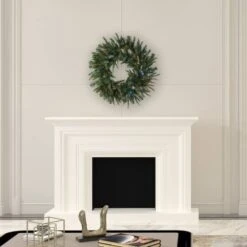 30" Pre-Lit Cashmere Christmas Wreath, Multicolor LED Lights -Michaels Shop D575443S 2