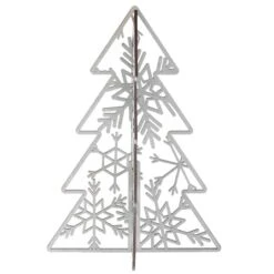 10" & 7" Silver Wood Christmas Trees Table Décor 9 10" & 7" Silver Wood Christmas Trees Table Décor -Michaels Shop D619825S 13