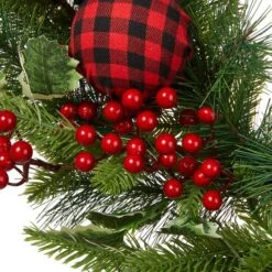 Glitzhome® 24" Pre-Lit Ornament, Berry, Holly & Pine Wreath -Michaels Shop D652252S 6