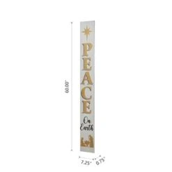 Glitzhome® 60'' PEACE Nativity Wooden Porch Sign -Michaels Shop D652319S 8