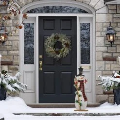 Glitzhome® 36'' Lighted Wooden Snowman Porch Décor -Michaels Shop D652321S 4