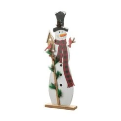 Glitzhome® 36'' Lighted Wooden Snowman Porch Décor -Michaels Shop D652321S 7