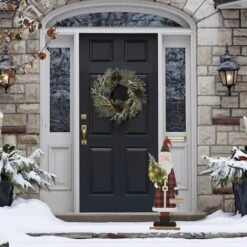 Glitzhome® 36'' Lighted Wooden Santa Porch Décor -Michaels Shop D652322S 4