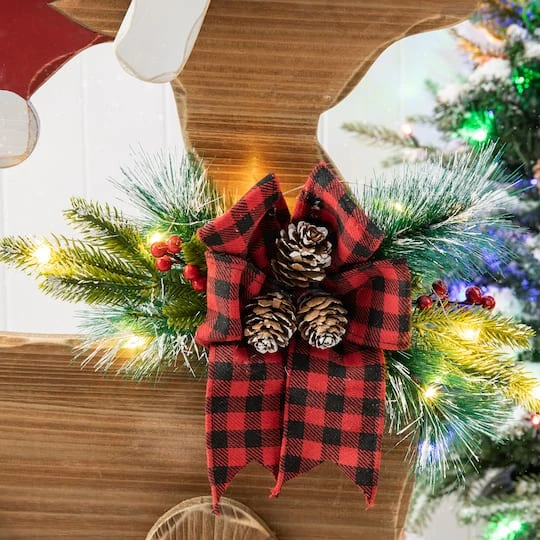 Glitzhome® 36'' Chunky Wood Reindeer Porch Décor 9 Glitzhome® 36'' Chunky Wood Reindeer Porch Décor - Image 7